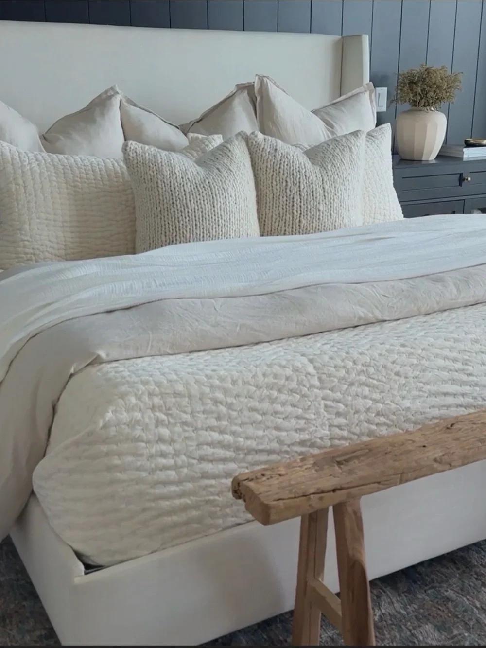 European Linen and Organic Cotton Quilt in Natural - Retail $150